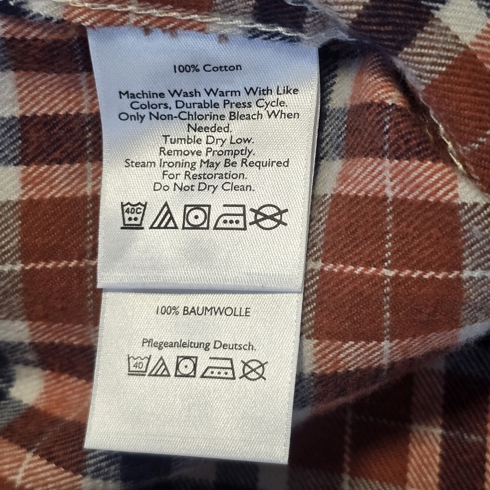 Eddie Bauer Button Down Shirt Mens 2XL Brown Plaid Relaxed Fit Gorpcore Outdoors - Picture 12 of 12
